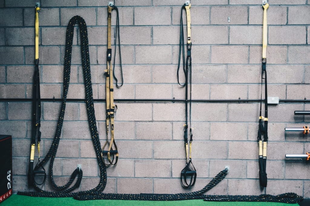 modern basement gym