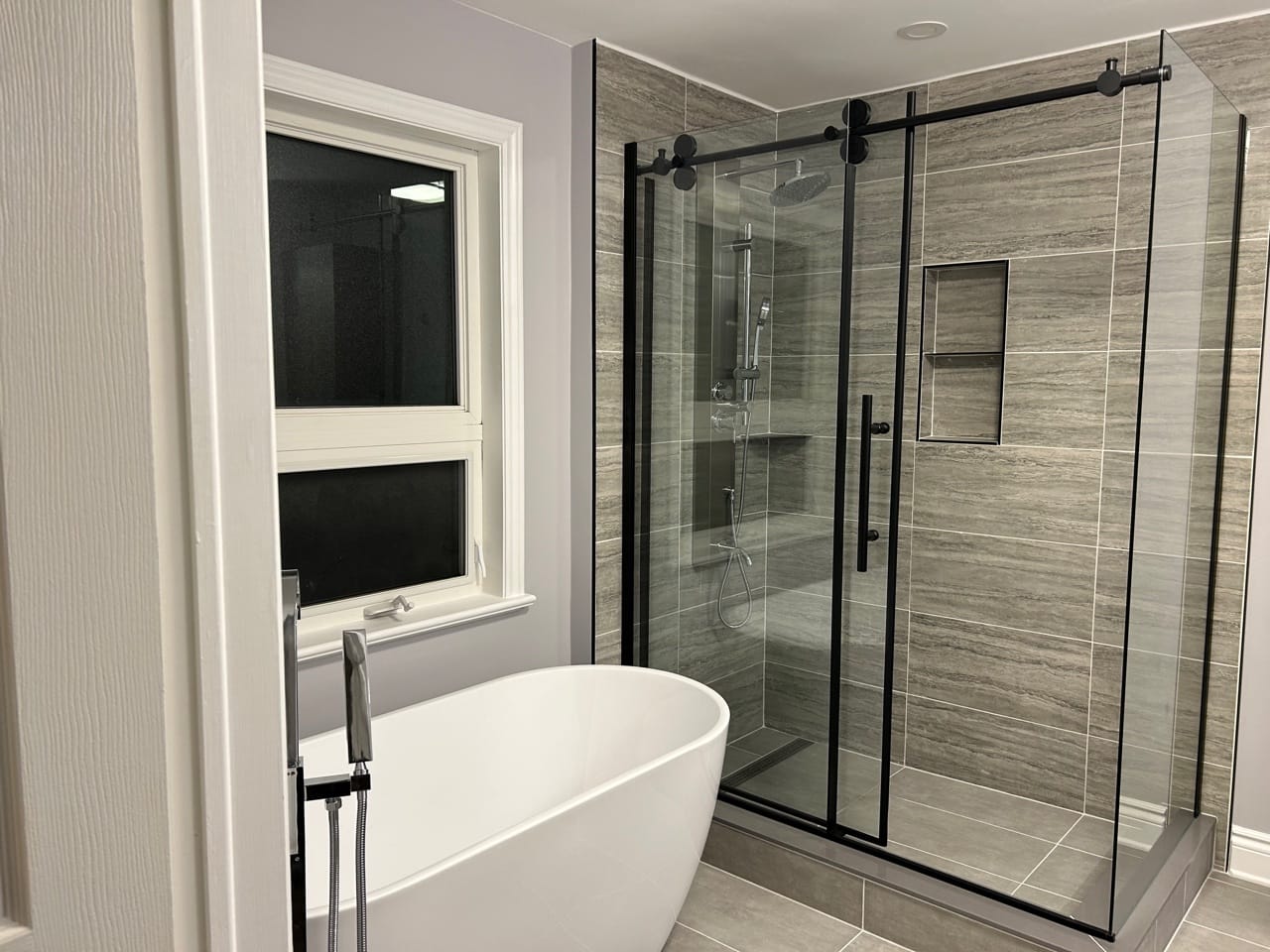 shower bathroom addition in Westboro
